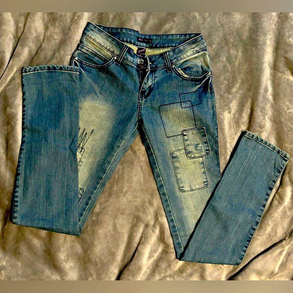 Decoded Skinny Jeans with Patch Details Size 9